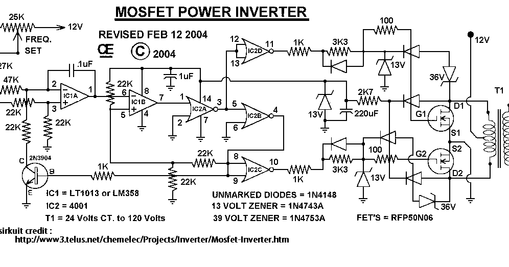  Skema  Rangkaian Inverter  1000  watt  Masputz com
