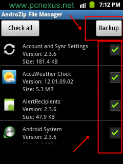 backup android apps on sdcard lg g pro 2