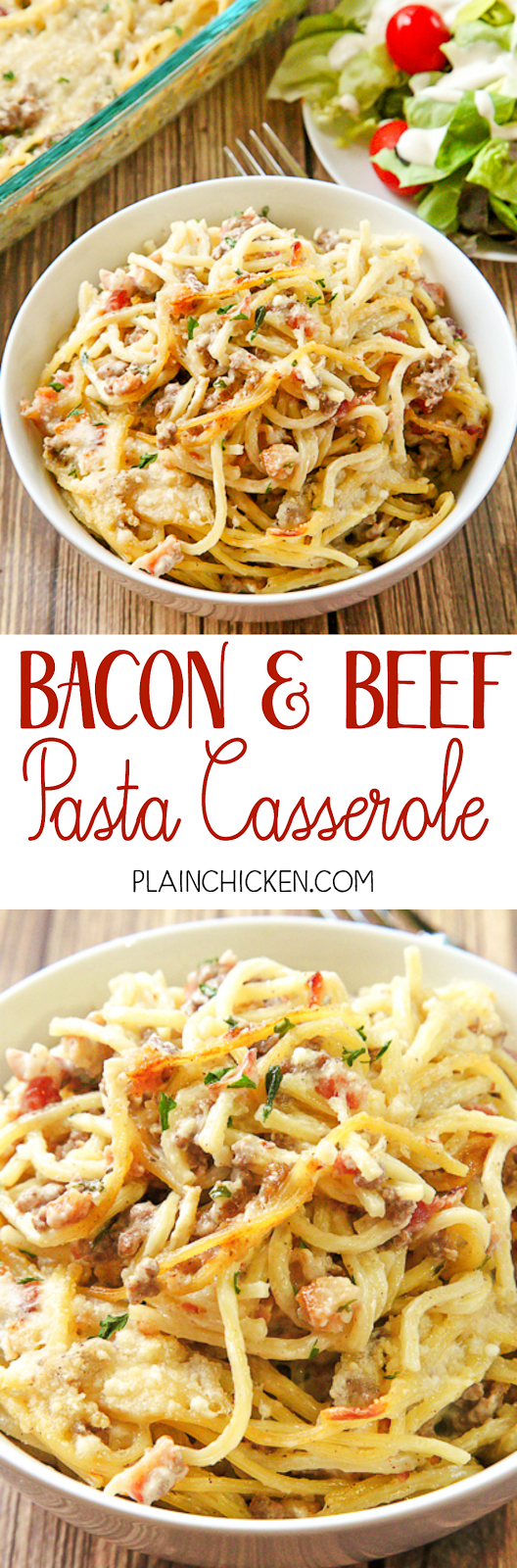 Bacon and Beef Pasta Casserole Plain Chicken®