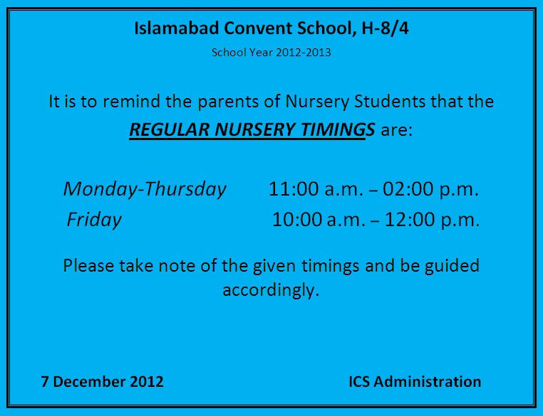 Islamabad Convent School H8/4 Campus Latest Updates