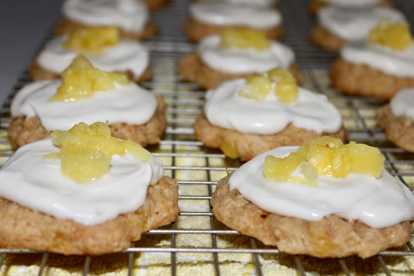 Living on Cloud Nine PINEAPPLE COOKIES WITH CREAM CHEESE FROSTING
