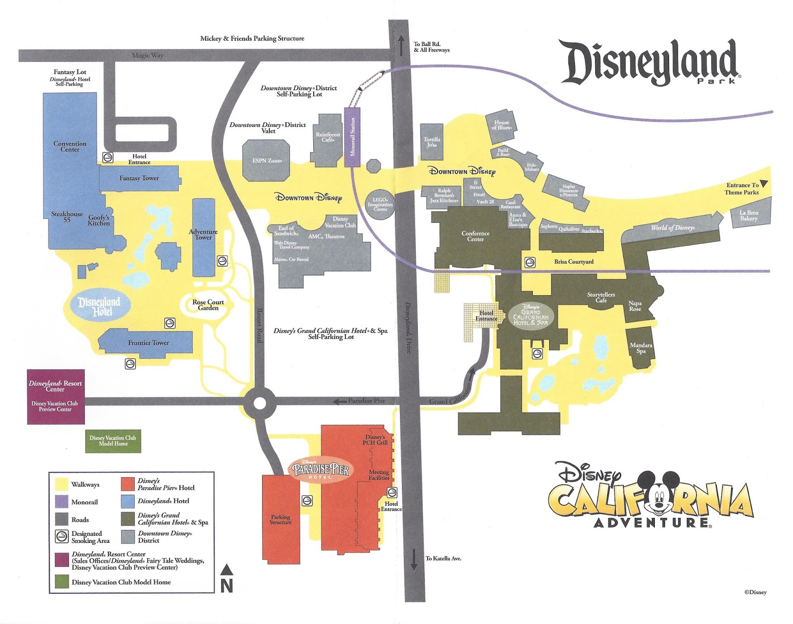 Review Disney 39 s Grand Californian - Disneyland%2BHotels%2BMap