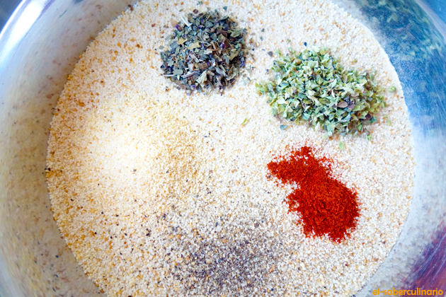 Pan rallado enriquecido con especias