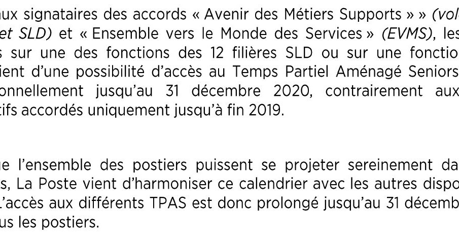 Pascal Anglade: TPAS La Poste: des avancées CFDT au profit de l ...