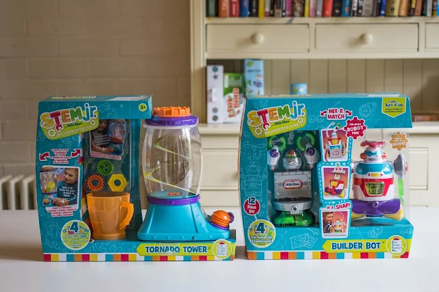 The Stem JR toys in their packaging