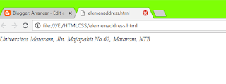 Struktur DOKUMEN HTML5 #4 : ELEMEN-ELEMEN FRASE elemen <adress>