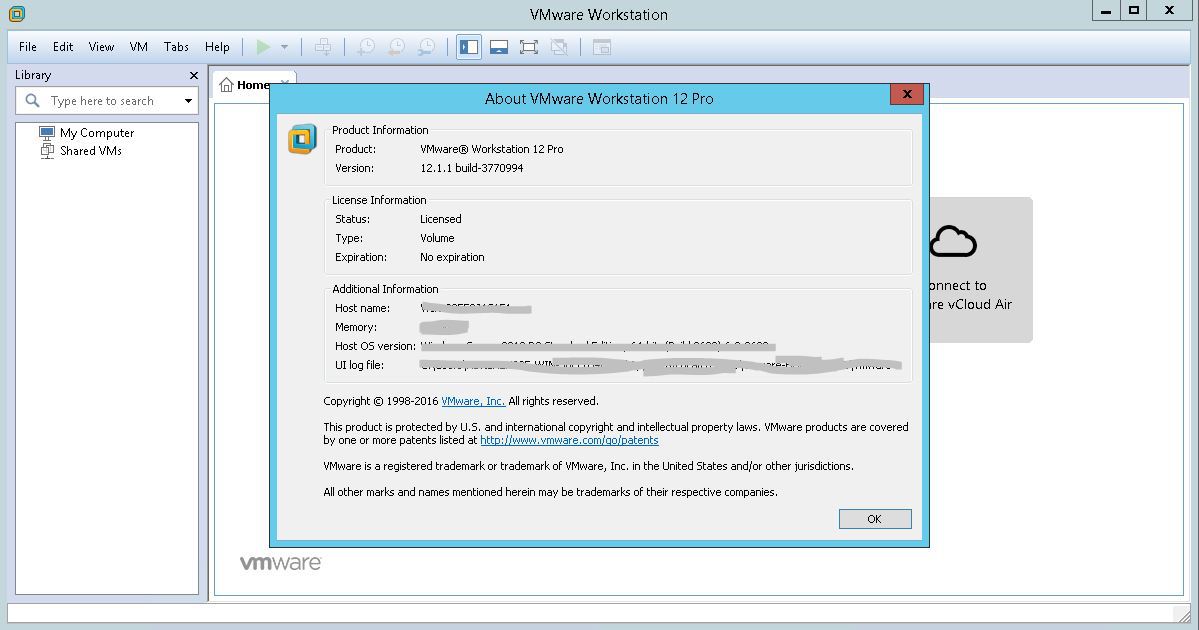 vmware workstation 12.5 key