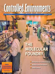 Controlled Environments 2015-02 - March 2015 | ISSN 1556-9268 | TRUE PDF | Bimestrale | Professionisti | Tecnologia | Sicurezza | Antinfortunistica
Controlled Environments is a leading source of information on contamination prevention, detection, and control for cleanrooms and critical environments. Controlled Environments provides relevant and timely content on trends, technology, and applications for controlled environments professionals. Controlled Environments covers everything from pure, materials to protective packaging, from state-of-the-art facility construction through day-to-day cleaning and control challenges that affect quality and yield. The Buyer's Guide provides a single-source listing of vendors, products, equipment, services, and supplies for microelectronics, pharmaceutical, and life science industries