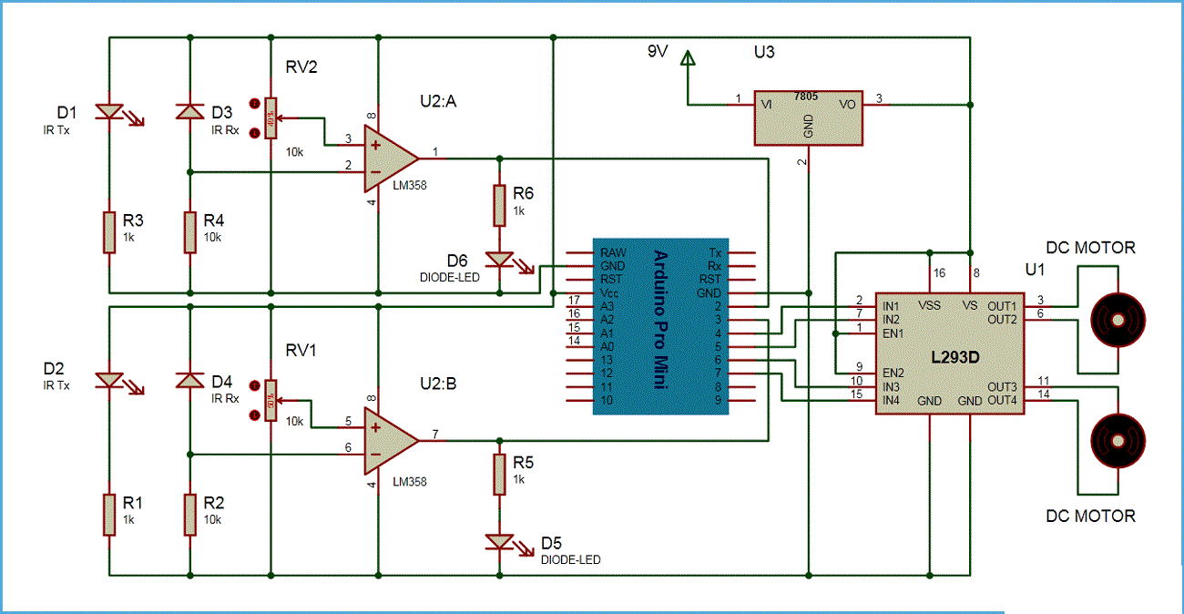 coding line follower arduino