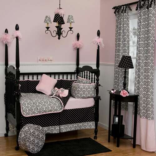 Black and white baby bedding - Type Pictures