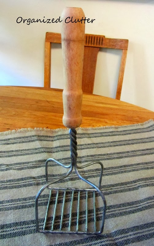 Vintage Rustic Potato Masher With Wood Handle, Country Kitchen