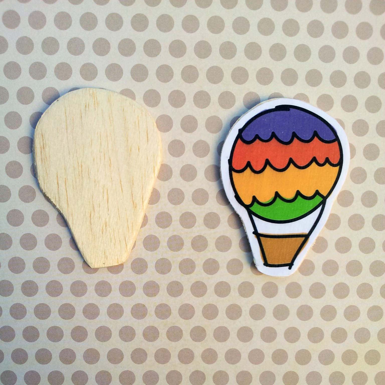 tea and craft Hot air balloon sweater clips