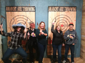 Axe throwing with teenagers kids in indy fishers near me