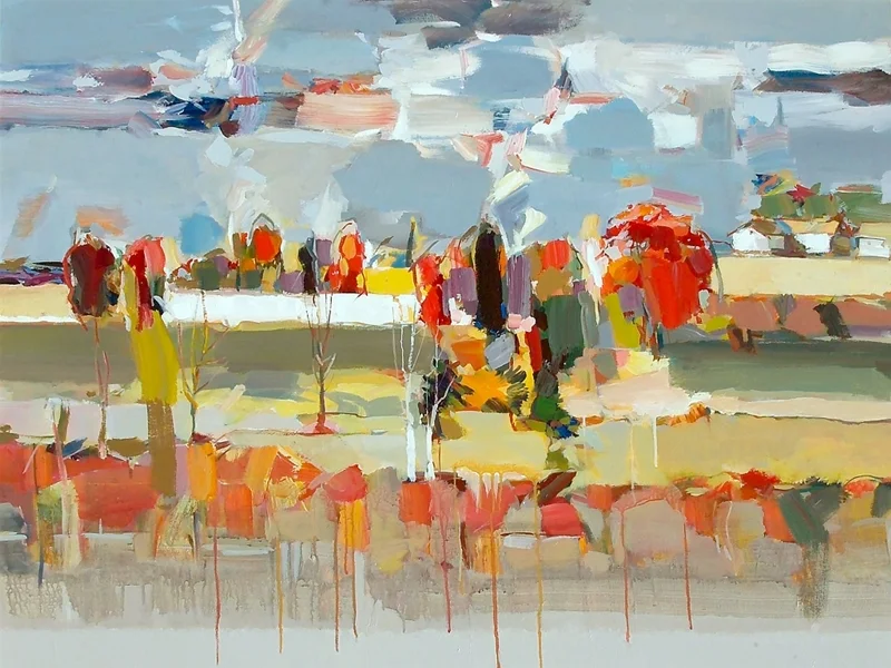 Josef Kote 1964 | Albanian Abstract painter | Vibrant colors