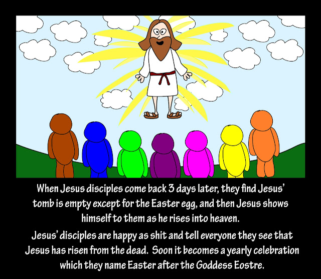 Easter - Jesus tomb empty - magic Easter egg - Jesus rises to heaven