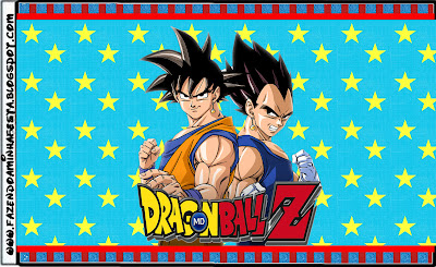 Dragon Ball Z - Kit Completo com molduras para convites, rótulos para  guloseimas, lembrancinhas e imagens!