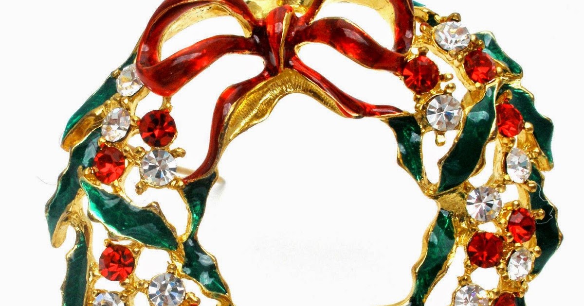 The Jewelry Lady's Store: Vintage Christmas Wreath Brooch