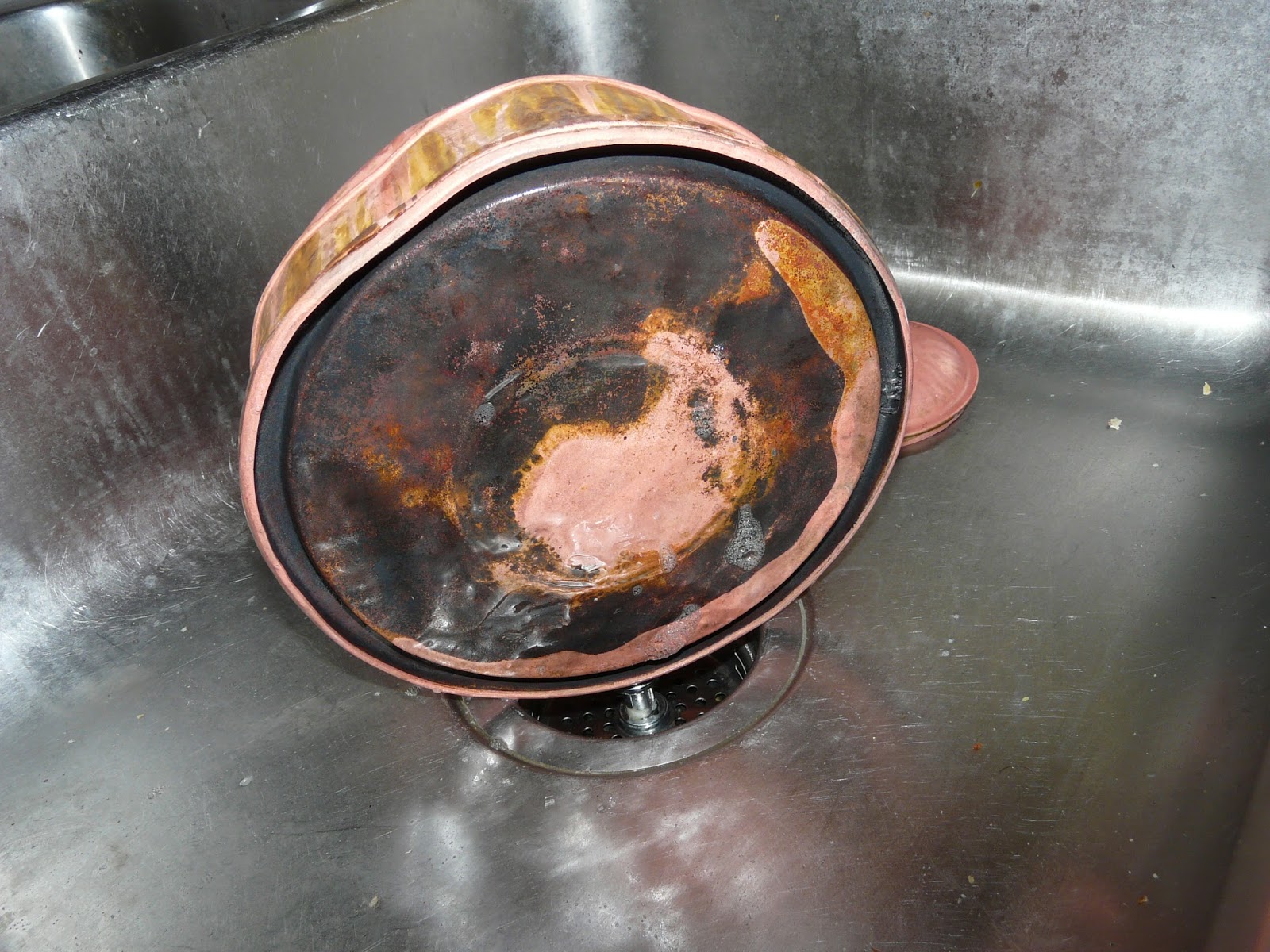 The "Secret" is Gratitude Removing Grease and Tarnish from Copper Pans