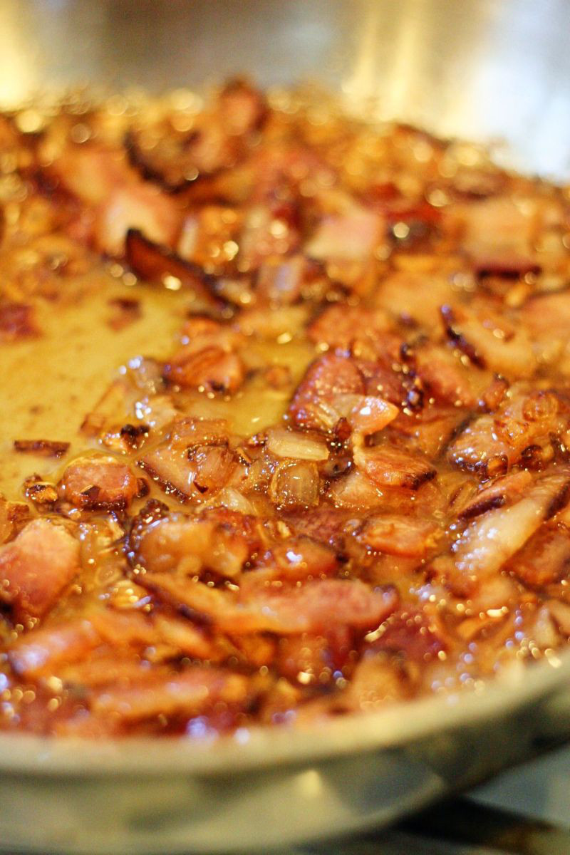 Perfectly imperfect Asparagus and Poached Egg with Bacon Dressing