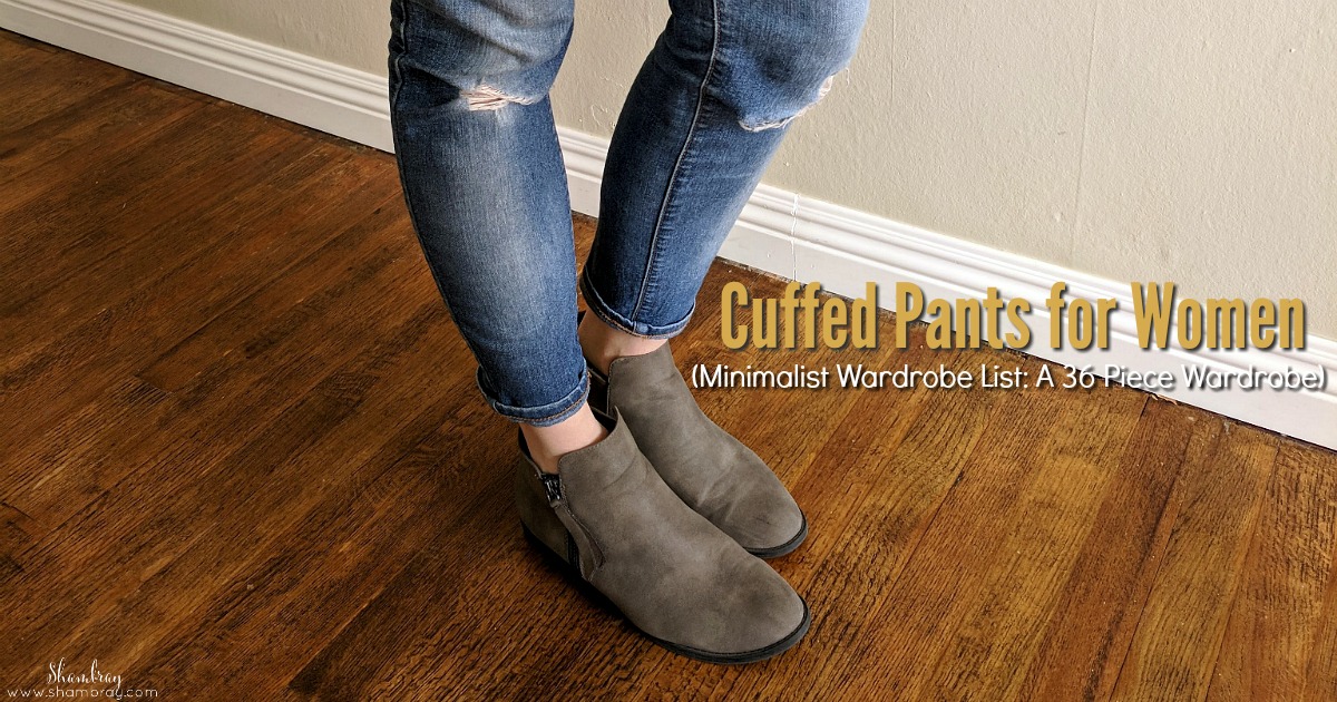 Shambray Cuffed Pants for Women (Minimalist Wardrobe List A 36 Piece