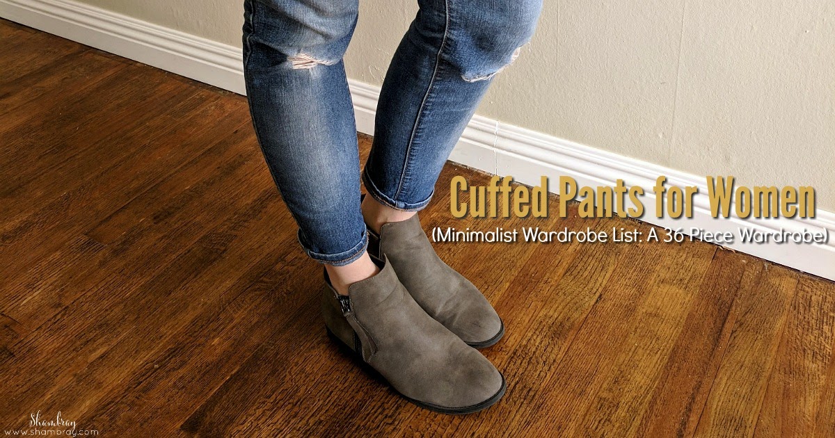 Shambray Cuffed Pants for Women (Minimalist Wardrobe List A 36 Piece