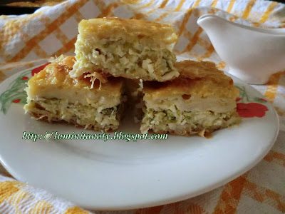 Placinta cu dovlecei si telemea- reteta greceasca/ zucchini and feta pie