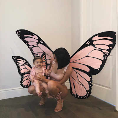 Kylie Jenner and daughter stormi in adorable butterfly costumes