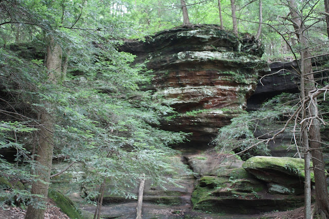 Moss covered cliffs in the Hocking Hills