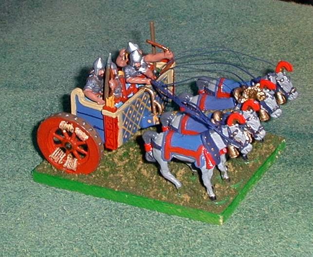 25mm biblical / syrian chariot 1 painted 734 chariot 