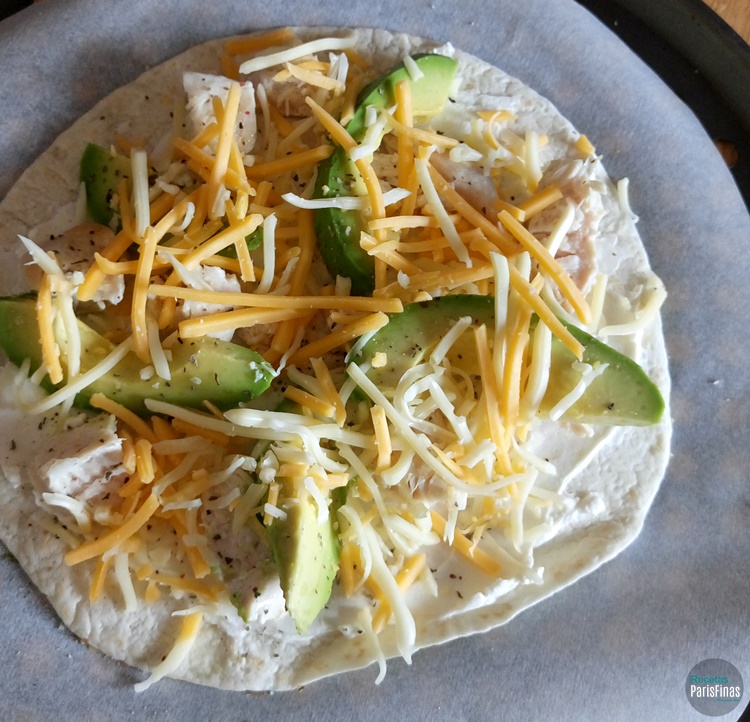 Quesadilla de Pollo y Aguacate Recetas ParisFinas
