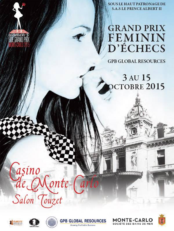 L'affiche du Grand Prix Féminin d'échecs de Monaco © site officiel