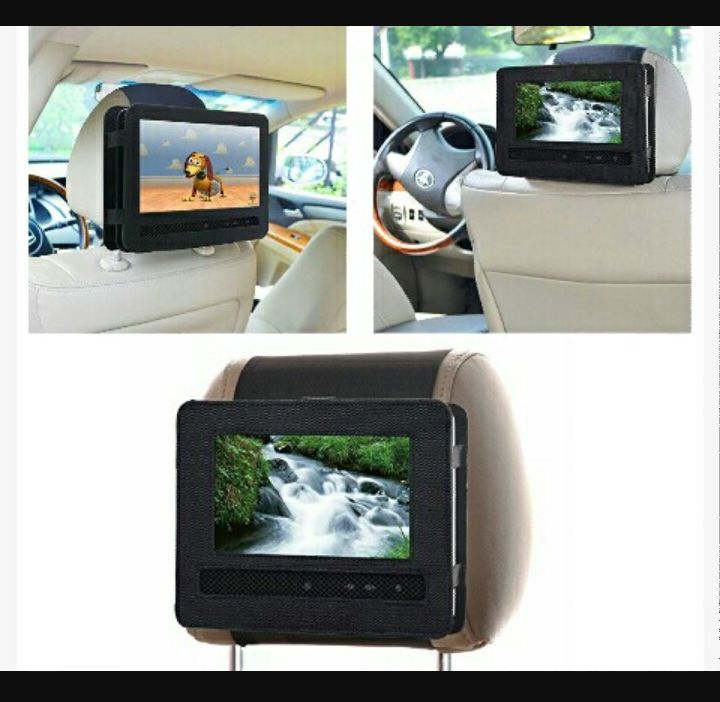 M2 Vehicle Headrest DVD Player Holder - Car Video Entertainment Mount Case with Adjustable Straps