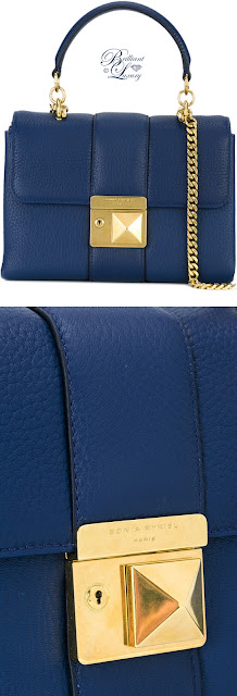 ♦Sonja Rykiel blue Le Luco flap bag #pantone #bags #blue #brilliantluxury