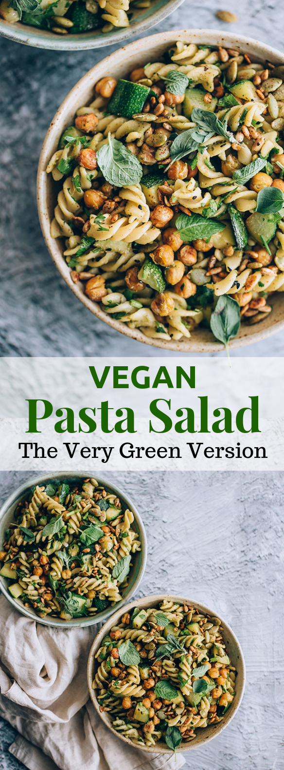 Vegan Pasta Salad, The Very Green Version