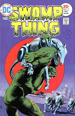 Swamp Thing v1 #17 1970s bronze age dc comic book cover art by Nestor Redondo