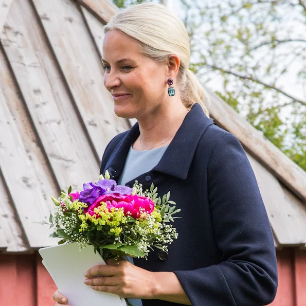 Crown Princess Mette-Marit of Norway attended the opening of the Petter Dass Days