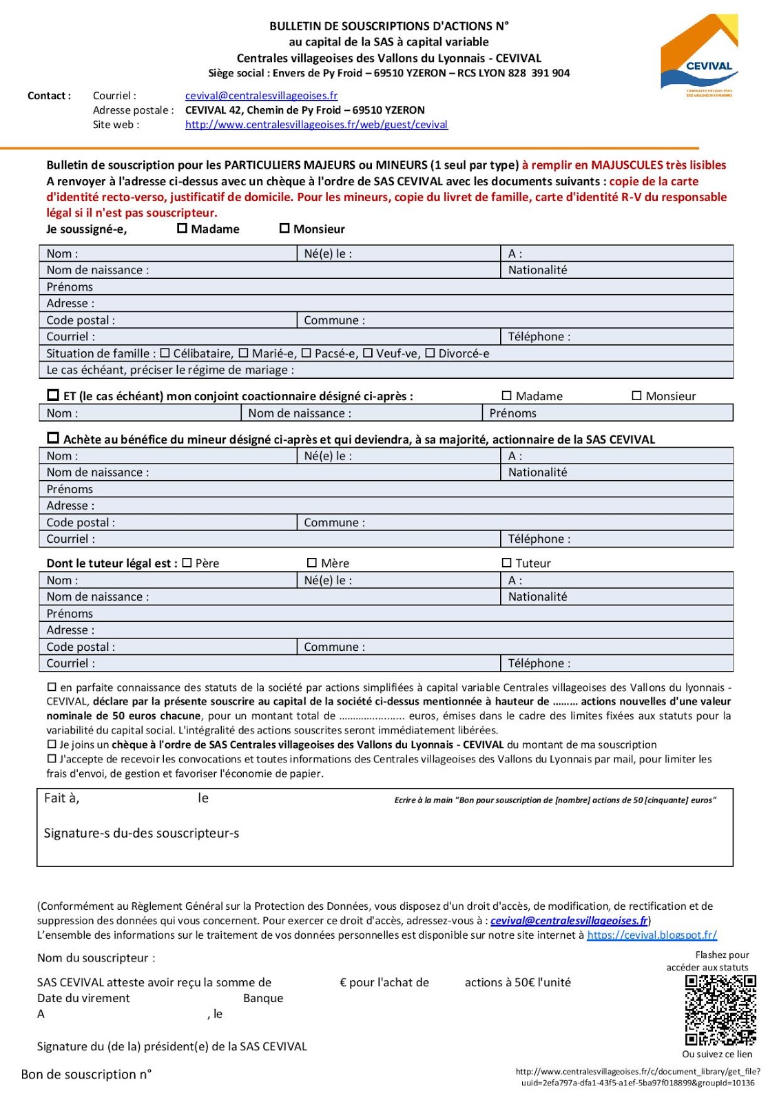 Souscrire Des Actions Cevival