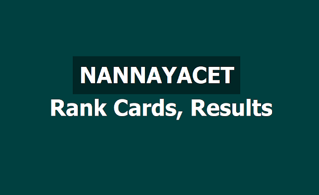 NANNAYACET 2019 Rank cards, Results NANNAYACET 2019 Rank cards, Results