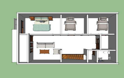 desain denah rumah 3 kamar sederhana