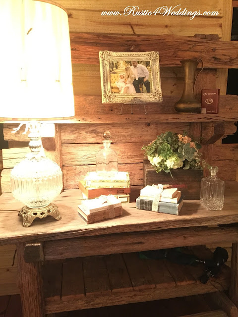 Accent Table at Rustic Beach Wedding Accent Table at Rustic Beach Wedding