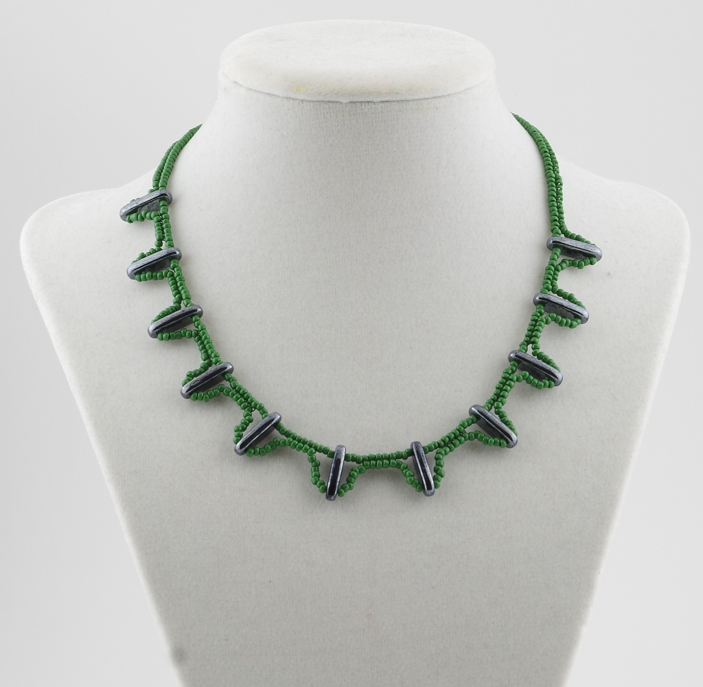 Unstrung Heroes Emerald Collar Necklace