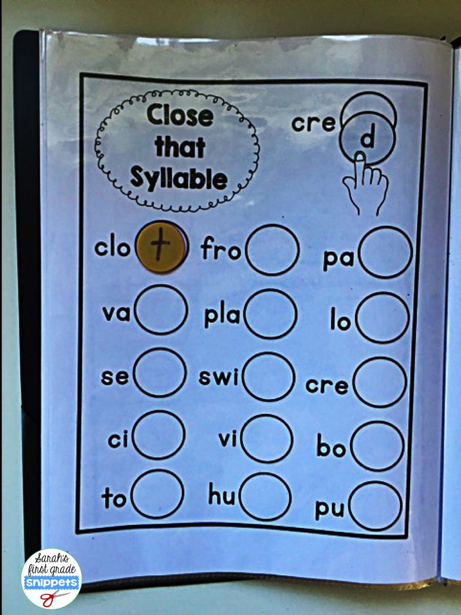 Sarah's First Grade Snippets: Teaching Two Syllable Words