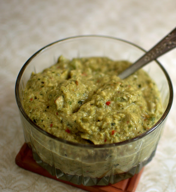 ridge gourd chutney with coconut and curry patta