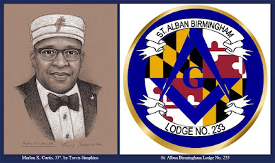 Marlon K. Curtis. St Alban Birmingham Lodge No. 233. Grand Lodge of Maryland. by Travis Simpkins