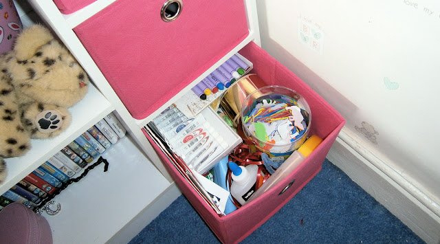 storage ideas for craft supplies in girls bedroom