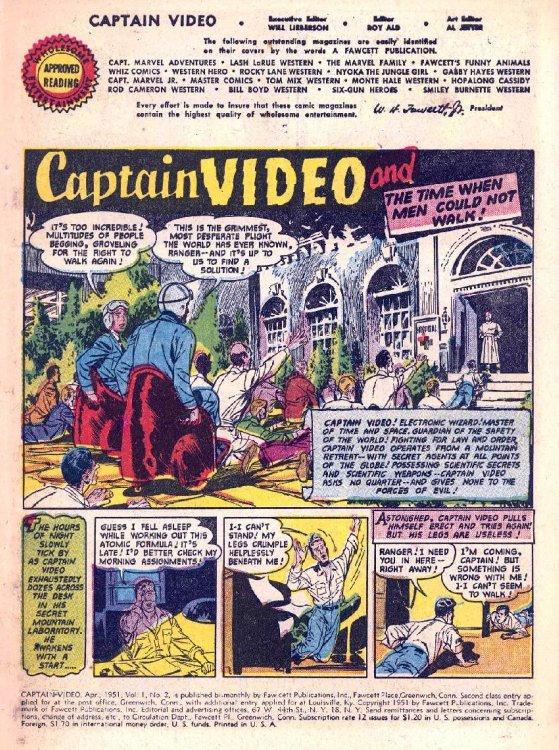 Captain's Library: CAPTAIN VIDEO "Time When Men Could Not Walk"