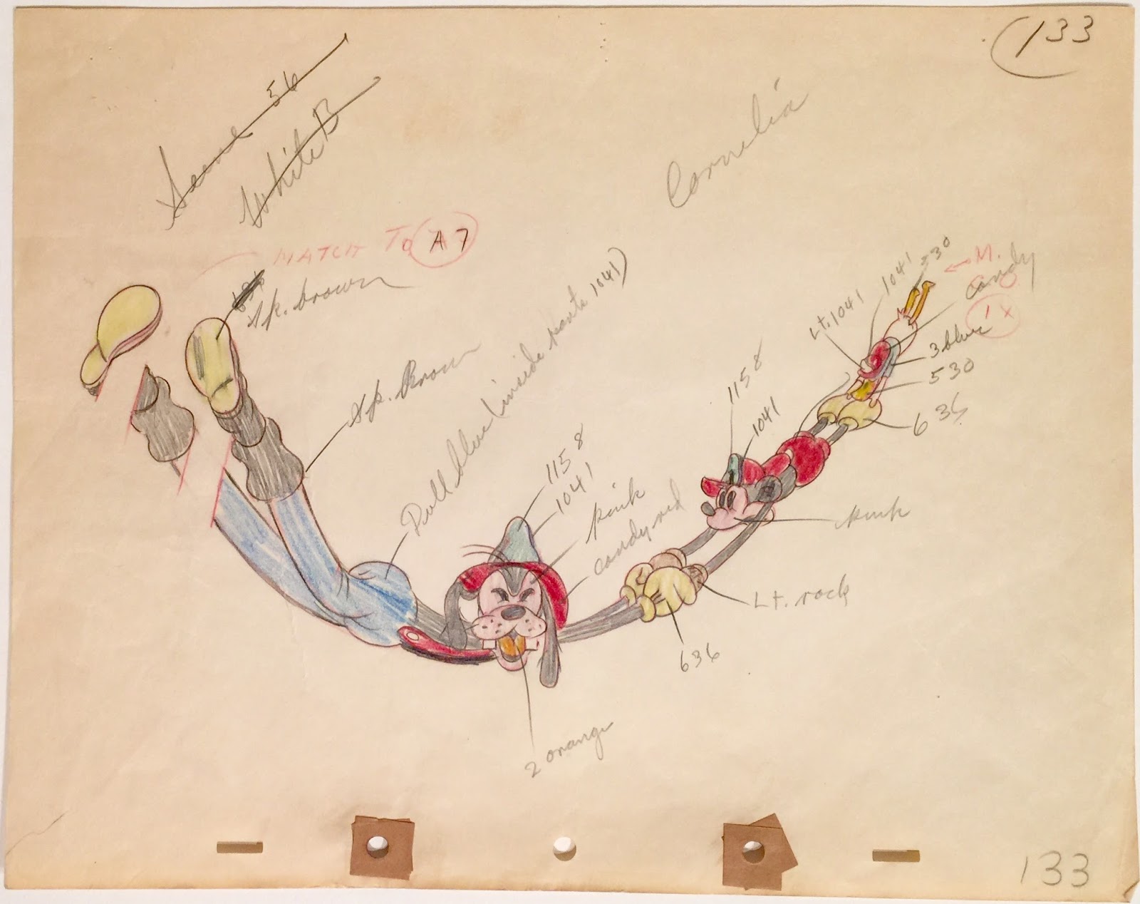 Animation Collection: Original Production Animation Drawing of Mickey