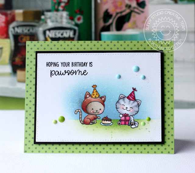 Sunny Studio Stamps: Tiny Dancers Purrfect Birthday Birthday Cards by Karin Akesdotter