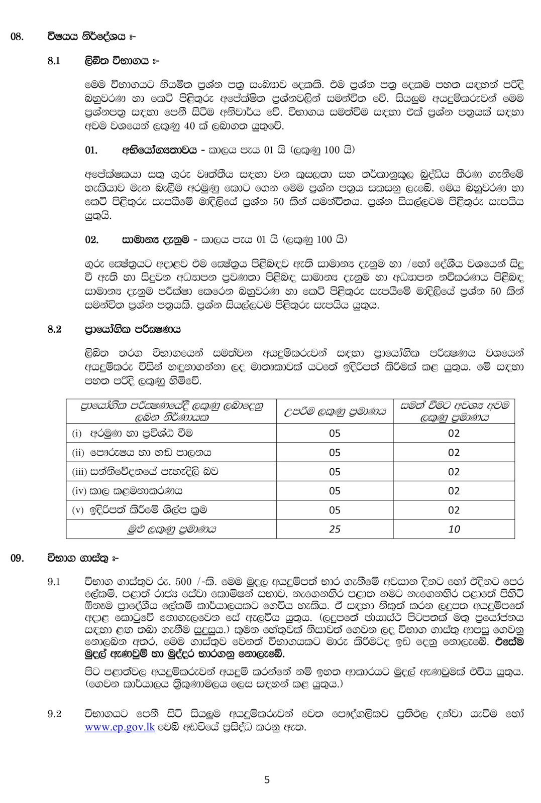 open-competitive-examination-of-srilanka-teachers-service